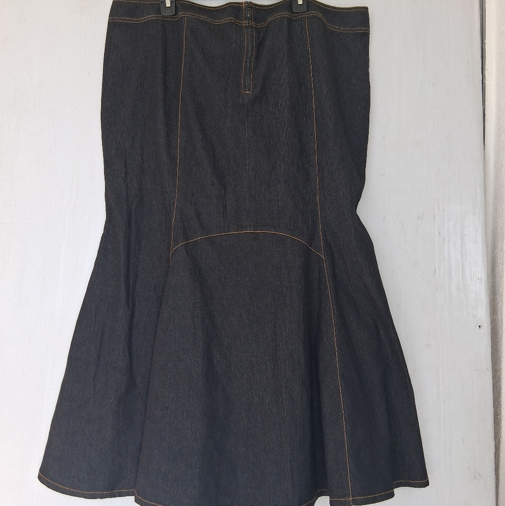 Monroe and Main Womens Jeans Skirt Size 20W Blue